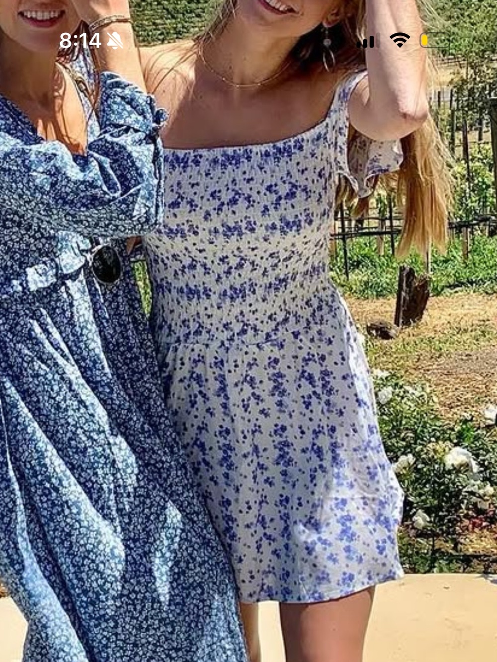 Forever 21 Blue and White Floral Mini Dress